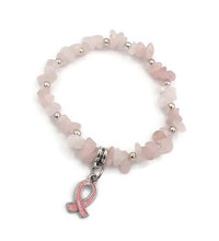Load image into Gallery viewer, Rose Quartz Nugget Bead Stretch Bracelet