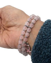 Load image into Gallery viewer, Rose Quartz Double Strand Stretch Bracelet