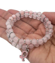 Load image into Gallery viewer, Rose Quartz Double Strand Stretch Bracelet