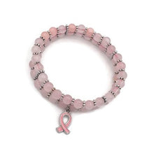 Load image into Gallery viewer, Rose Quartz Double Strand Stretch Bracelet