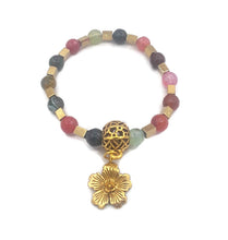 Load image into Gallery viewer, Multi-Color Quenched Crackled Agate Stretch Bracelet