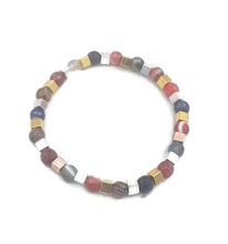 Load image into Gallery viewer, Multi-Color Quenched Crackled Agate Bead Bracelet
