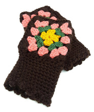 Load image into Gallery viewer, Garden Granny Square Fingerless Gloves