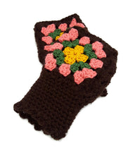 Load image into Gallery viewer, Garden Granny Square Fingerless Gloves