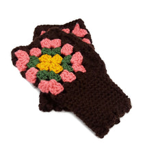 Load image into Gallery viewer, Garden Granny Square Fingerless Gloves