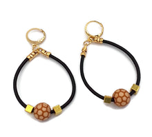 Load image into Gallery viewer, Black Leather Hoop Earrings
