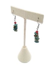 Load image into Gallery viewer, Southwest Style Turquoise & Red Coral Earrings