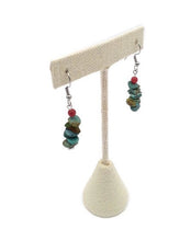 Load image into Gallery viewer, Southwest Style Turquoise & Red Coral Earrings