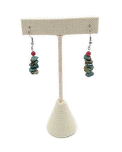 Load image into Gallery viewer, Southwest Style Turquoise & Red Coral Earrings