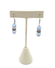 Load image into Gallery viewer, Crystal Blue Glass Bead Earrings