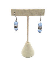 Load image into Gallery viewer, Crystal Blue Glass Bead Earrings
