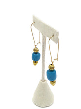 Load image into Gallery viewer, Turquoise Color Ceramic Bead Earrings
