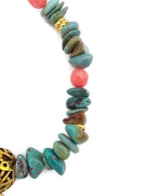 Load image into Gallery viewer, Southwest Style Turquoise Stretch Bracelet