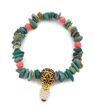 Load image into Gallery viewer, Southwest Style Turquoise Stretch Bracelet