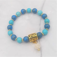 Load image into Gallery viewer, Howlite and Calcite Bead Bracelet