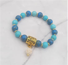 Load image into Gallery viewer, Howlite and Calcite Bead Bracelet