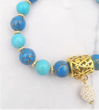 Load image into Gallery viewer, Howlite and Calcite Bead Bracelet