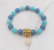 Load image into Gallery viewer, Howlite and Calcite Bead Bracelet