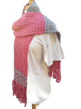 Load image into Gallery viewer, Strawberry Sorbet Crochet Scarf