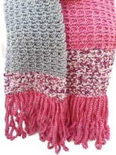 Load image into Gallery viewer, Strawberry Sorbet Crochet Scarf