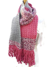 Load image into Gallery viewer, Strawberry Sorbet Crochet Scarf