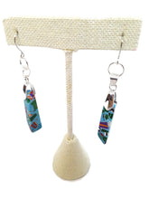 Load image into Gallery viewer, Mosaic Turquoise Bead Pendant Earrings