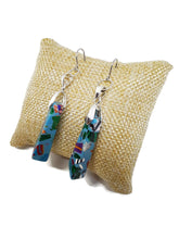 Load image into Gallery viewer, Mosaic Turquoise Bead Pendant Earrings
