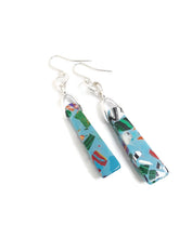 Load image into Gallery viewer, Mosaic Turquoise Bead Pendant Earrings