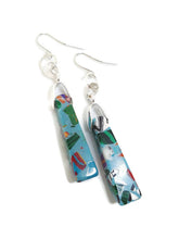 Load image into Gallery viewer, Mosaic Turquoise Bead Pendant Earrings