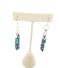 Load image into Gallery viewer, Mosaic Turquoise Bead Pendant Earrings