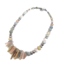Load image into Gallery viewer, Multi-Color Beryl Gemstone Bead Statement Necklace