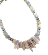 Load image into Gallery viewer, Multi-Color Beryl Gemstone Bead Statement Necklace