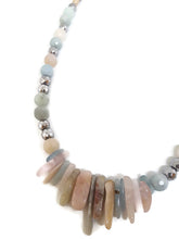 Load image into Gallery viewer, Multi-Color Beryl Gemstone Bead Statement Necklace