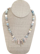 Load image into Gallery viewer, Multi-Color Beryl Gemstone Bead Statement Necklace