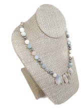 Load image into Gallery viewer, Multi-Color Beryl Gemstone Bead Statement Necklace