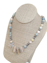 Load image into Gallery viewer, Multi-Color Beryl Gemstone Bead Statement Necklace
