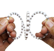 Load image into Gallery viewer, White Calcite Bead Memory Wire Wrap Bracelet