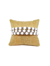 Load image into Gallery viewer, White Calcite Bead Memory Wire Wrap Bracelet