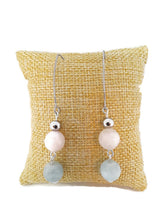 Load image into Gallery viewer, Multi-Color Faceted Beryl Bead Earrings with Stainless Steel Accent Beads