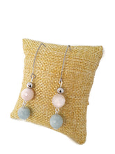 Load image into Gallery viewer, Multi-Color Faceted Beryl Bead Earrings with Stainless Steel Accent Beads