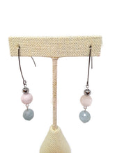 Load image into Gallery viewer, Multi-Color Faceted Beryl Bead Earrings with Stainless Steel Accent Beads