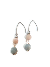 Load image into Gallery viewer, Multi-Color Faceted Beryl Bead Earrings with Stainless Steel Accent Beads