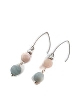 Load image into Gallery viewer, Multi-Color Faceted Beryl Bead Earrings with Stainless Steel Accent Beads