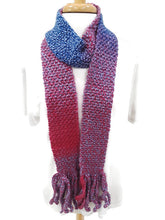 Load image into Gallery viewer, Berry Color Block Skinnee Scarf