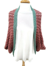 Load image into Gallery viewer, Dusty Pink and Mint Green Cocoon Sweater