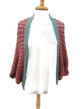 Load image into Gallery viewer, Dusty Pink and Mint Green Cocoon Sweater