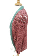 Load image into Gallery viewer, Dusty Pink and Mint Green Cocoon Sweater