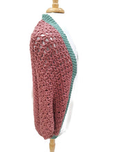 Load image into Gallery viewer, Dusty Pink and Mint Green Cocoon Sweater
