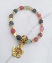 Load image into Gallery viewer, Multi-Color Quenched Crackled Agate Stretch Bracelet