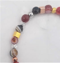 Load image into Gallery viewer, Multi-Color Quenched Crackled Agate Bead Stretch Bracelet